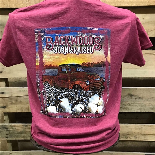 Backwoods Born & Raised Red White and Blue USA Barn Unisex Toddler Youth T Shirt 4T